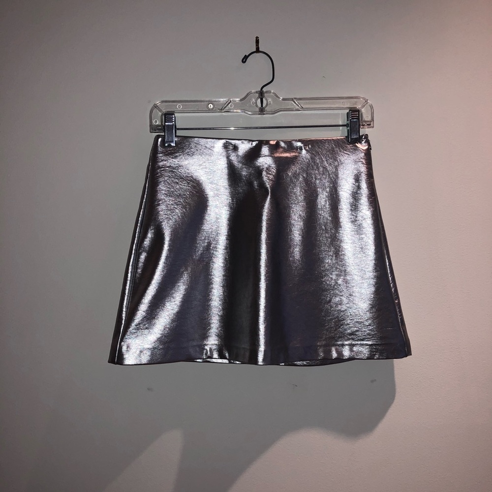 Zara Metallic Mini Skirt